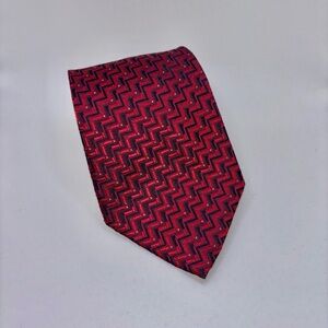 Kailong Silk Tie Handmade in China Red and Navy Blue 58” Long